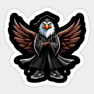 Black Eagle Graduation gown Sticker